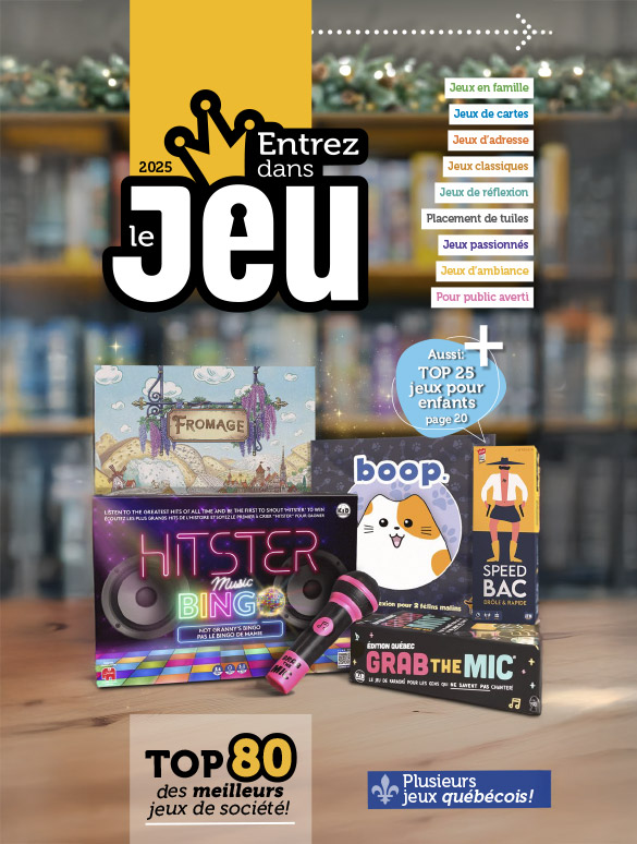 Couverture du catalogue Entrez dans le jeu 2025 - Top 80 des meilleurs jeux de société